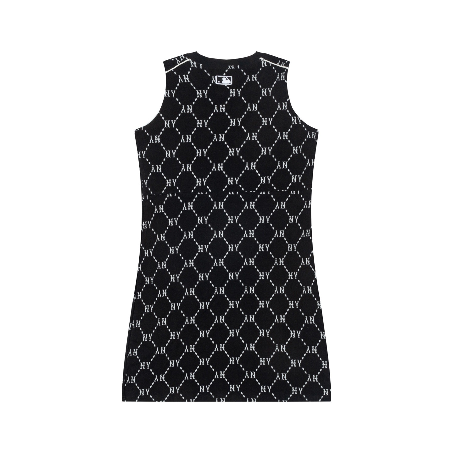 2025 New Summer Trendy Brand Mlb Full-Print Presbyopic Casual Polo Collar Short-Sleeved Lapel Long Dress