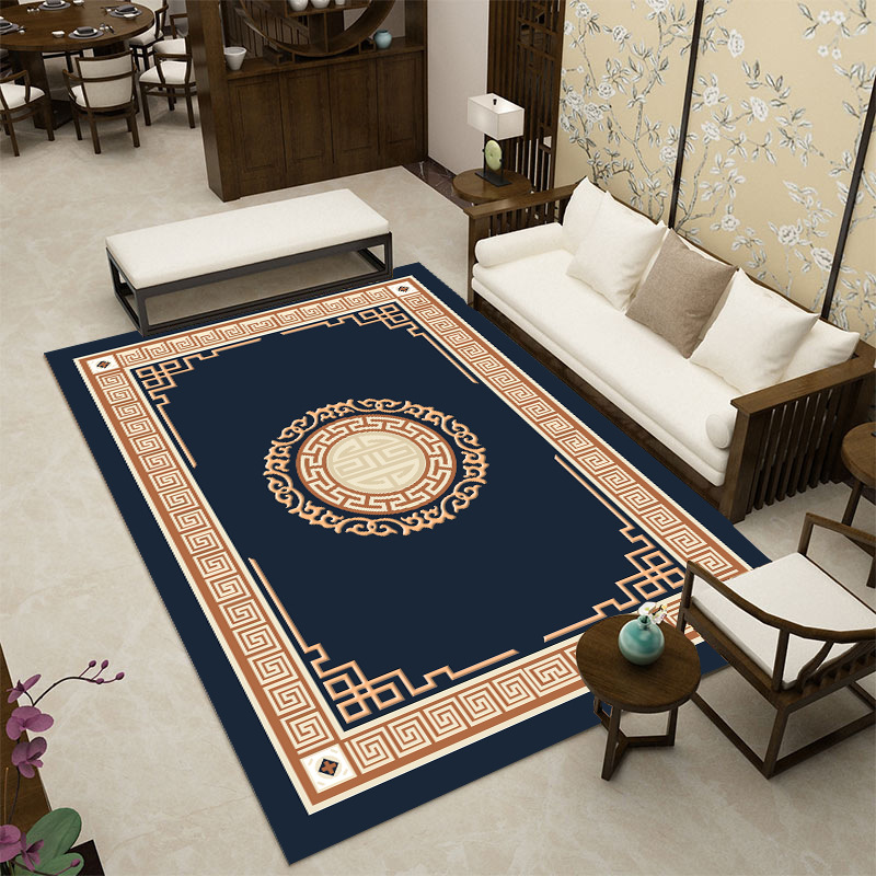Chinese Classical Chinese Style Blue Mahogany Office Tea Room Living Room Bedroom Bay Window Wool Blended Carpet