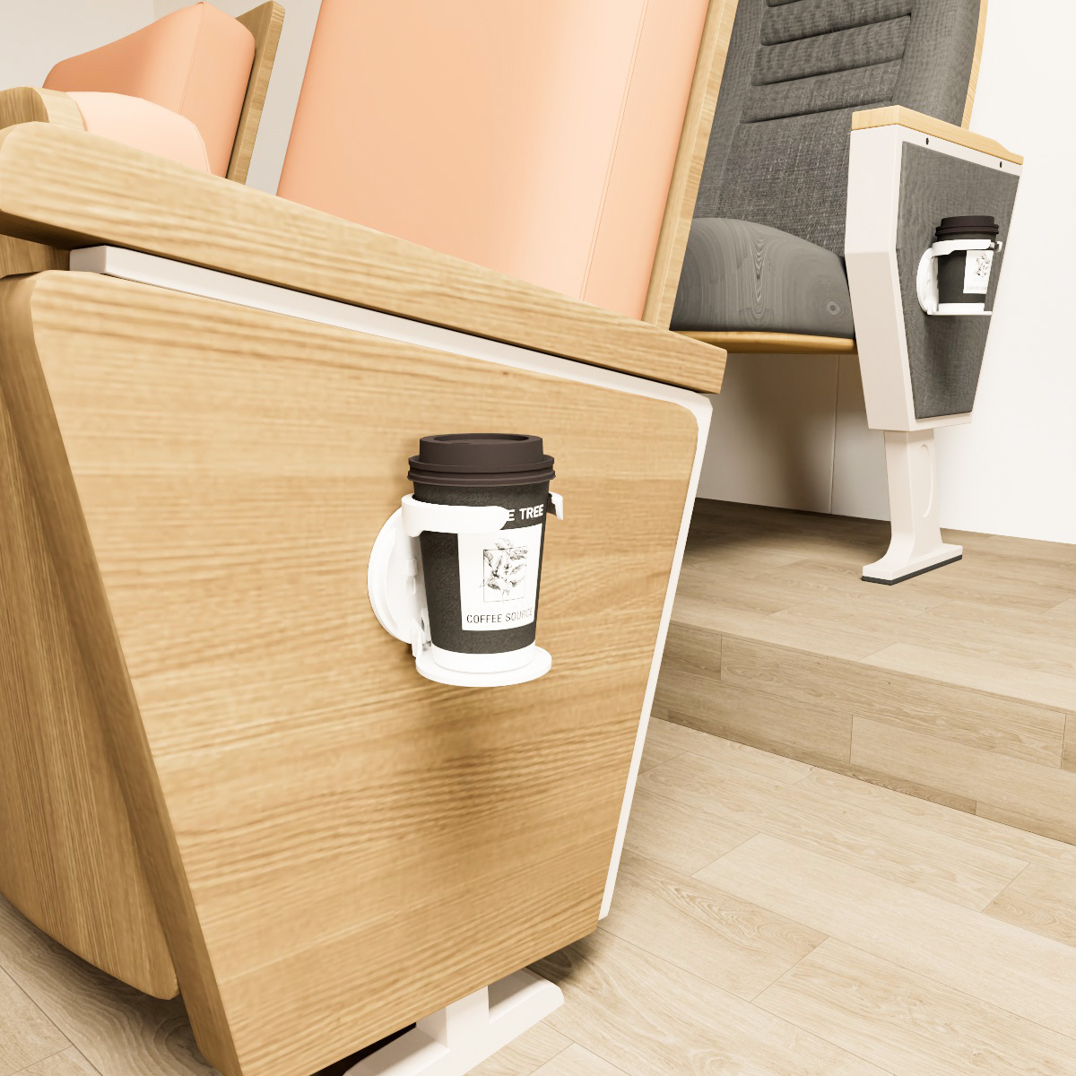 Punch-free Folding Cup Storage Rack Office Cabinet Door Water Cup Coffee Rack Dormitory Bedside Luggage Cup Rack