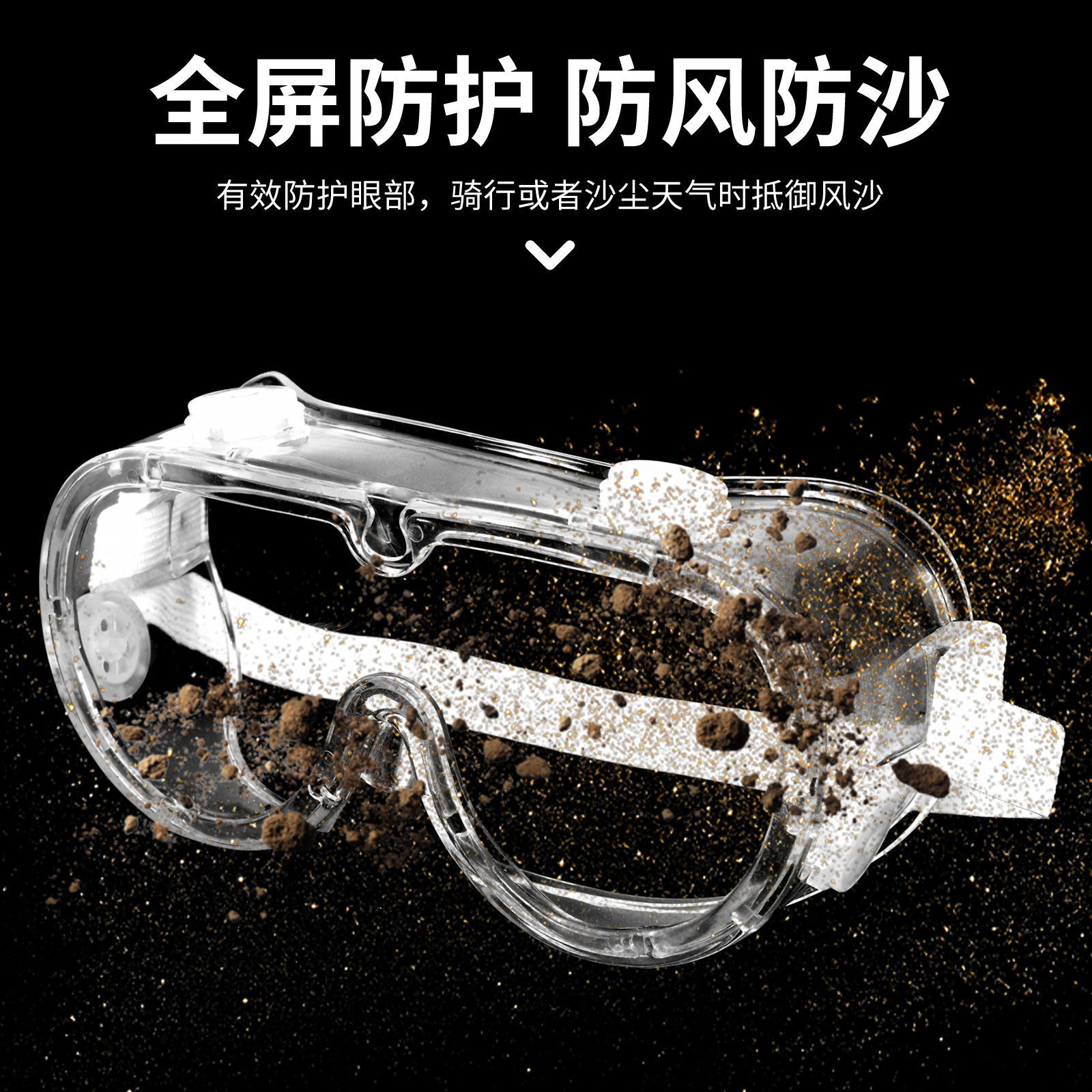 Chenlong Protective Goggles, Anti-Fog Eye Mask, Anti-Impact Labor Protection, Transparent Fully Enclosed Four-Bead Protective Glasses