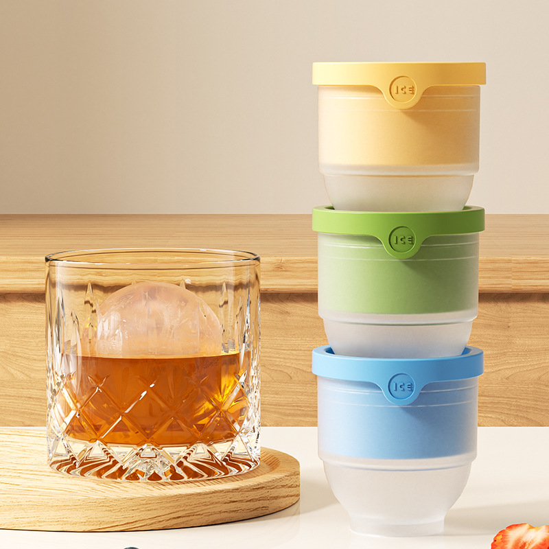 Whiskey Round Ice Hockey Mold Household Food Grade Ice Cube Making Artifact Quick Frozen Round Ice Pad Model Wholesale