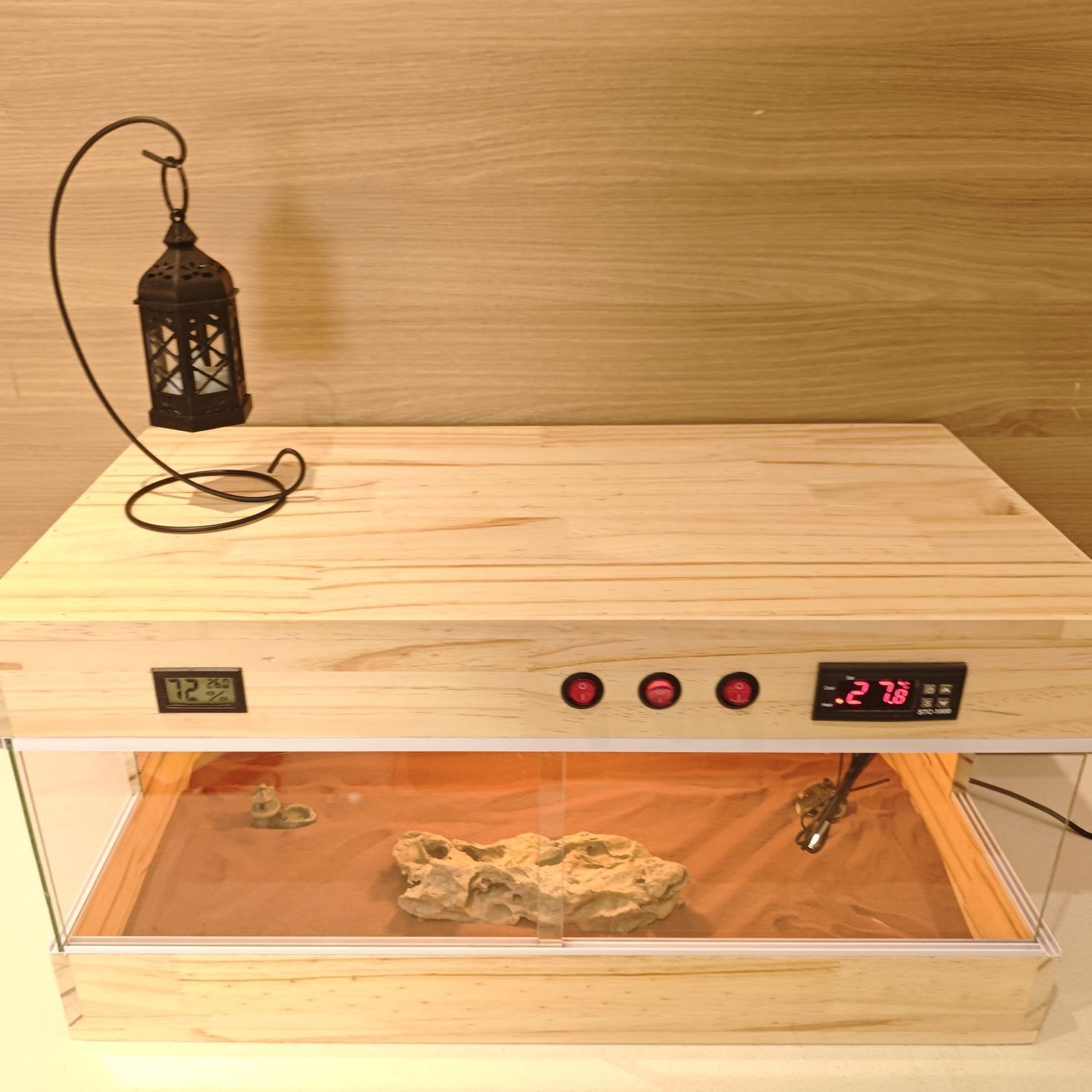 Intelligent Constant Temperature Breeding Box Pine Wood Tortoise Lizard Incubator Turtle Climbing Pet Box Wholesale