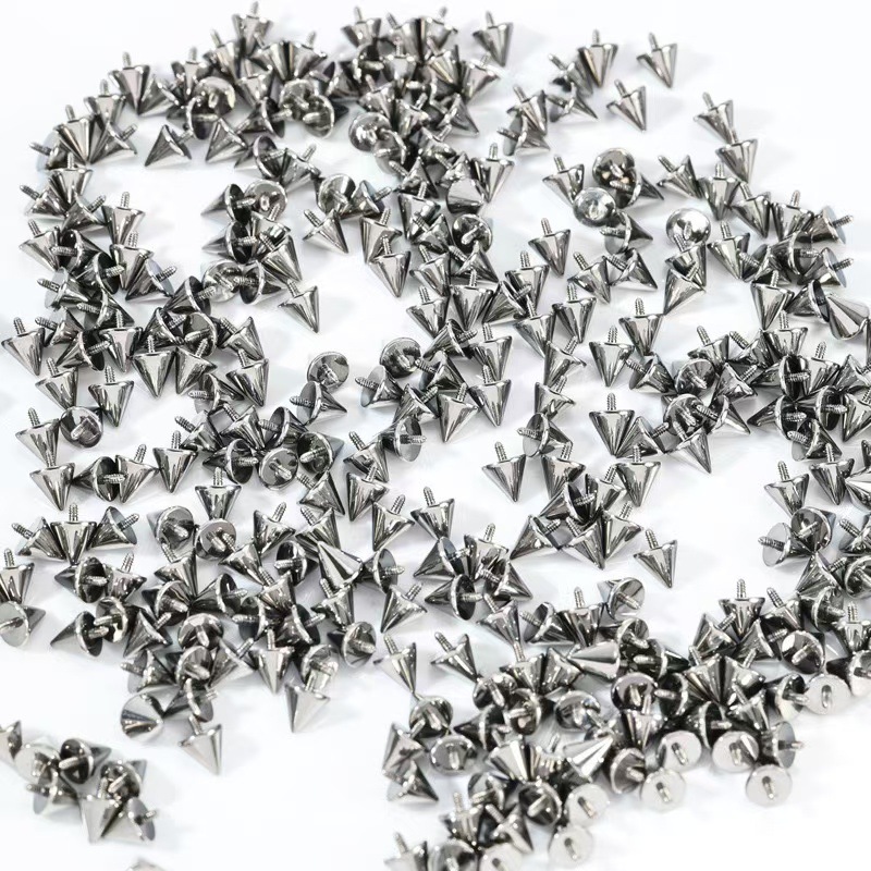 Titanium steel internal thread pointed vertebral lip nail nose nail devil nail ear bone nail external tooth tip cone head puncture jewelry ear nail replacement