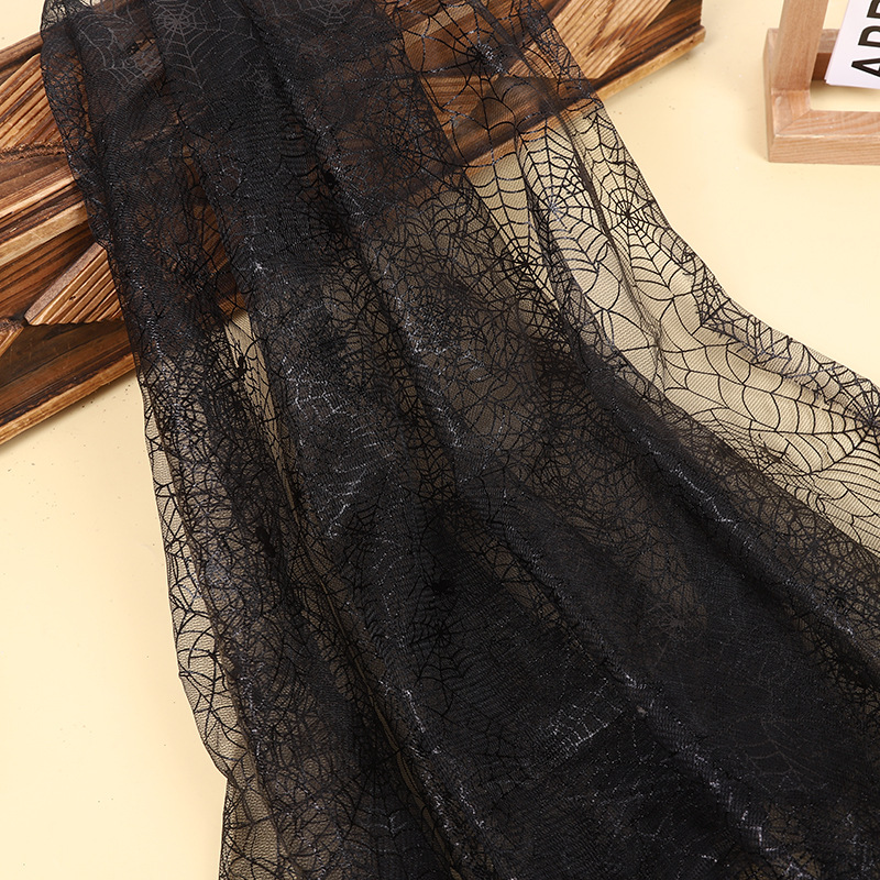 в наличии сетчатая ткань с паутиной однотонного цвета, полая кружевная сетка, ткань для Хэллоуина