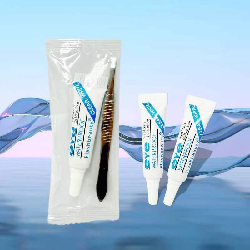 4g False Eyelash Glue Gift Tweezers Gentle and Non-Irritating Self-Grafting Quick-Drying Eyelash Glue Eye Tool Kit