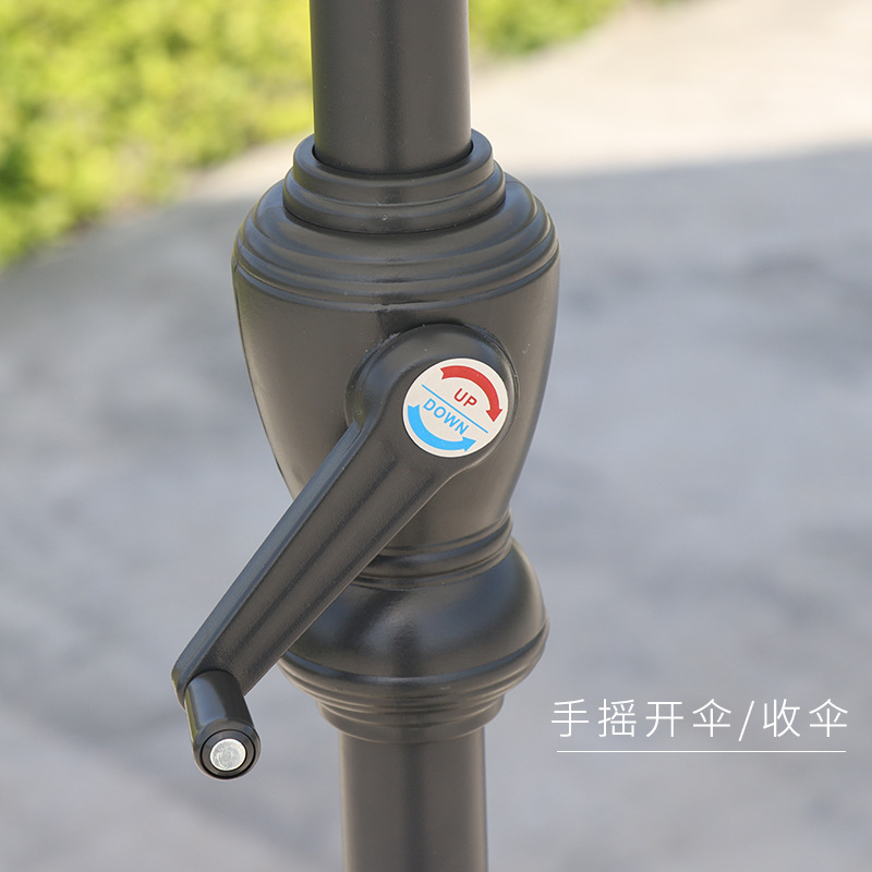 Outdoor Courtyard Sunshade Umbrella Sunscreen Middle Column Umbrella Hand-cranked Straight Rod Umbrella Beach Advertising Logo Umbrella Camping Folding Umbrella
