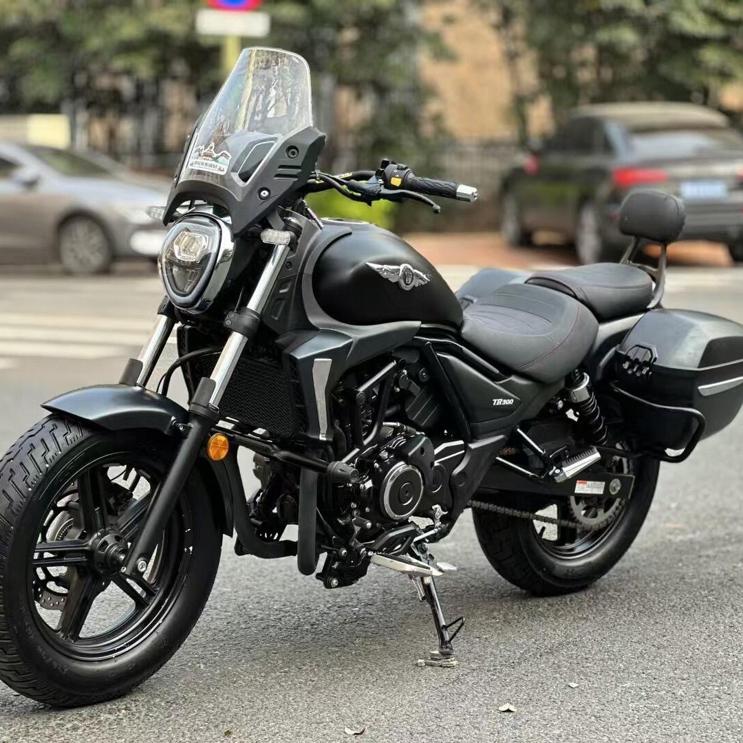 National Iv Efi Haojue Tr300 Twin-Cylinder Water-Cooled Prince Motorcycle Men's Travel Retro Cruiser Motorcycle