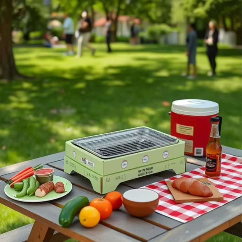 Outdoor Disposable Barbecue Oven Camping Grill Rack Picnic Stove Portable City Barbecue Fruit Charcoal Smokeless China