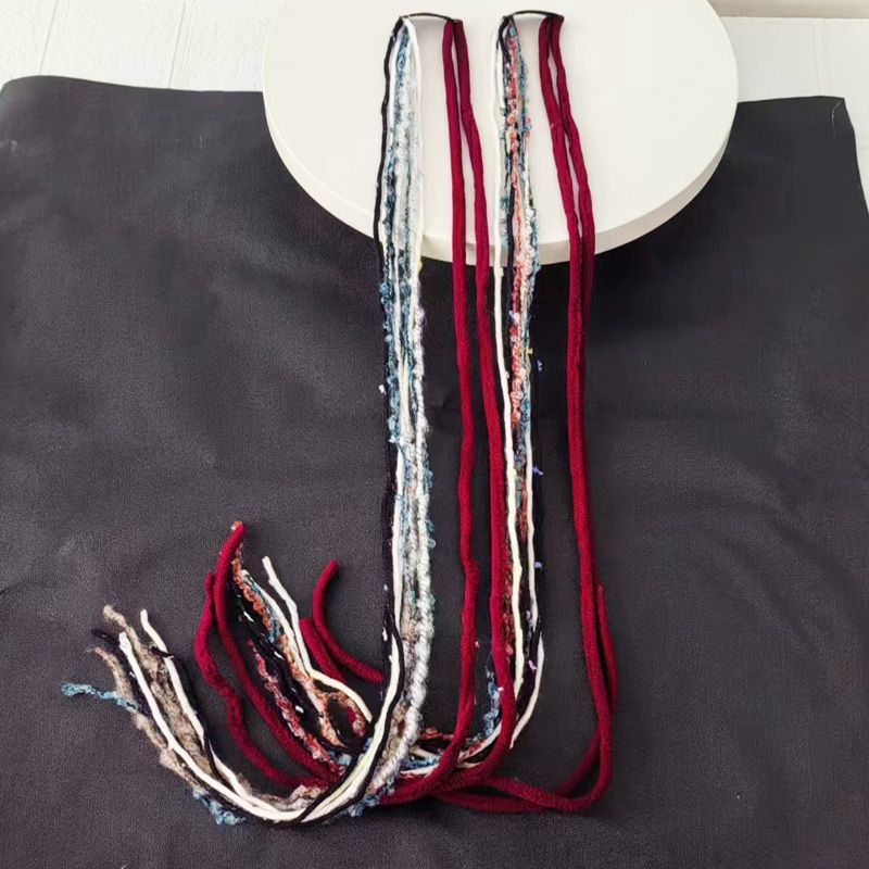 Ethnic Style Niche Xizang Headwear Braided Hair Rope Headband Yunnan Dali Photo Photo Colorful Braided Hair Rope Wholesale