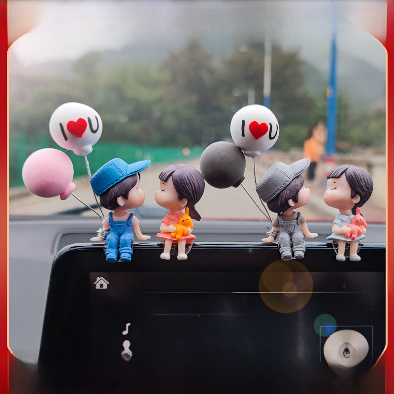 Car Cute Couple Ornaments Car Interior Decoration Car Ornaments Home Office Ornaments Instrument Panel Decoration Ornaments