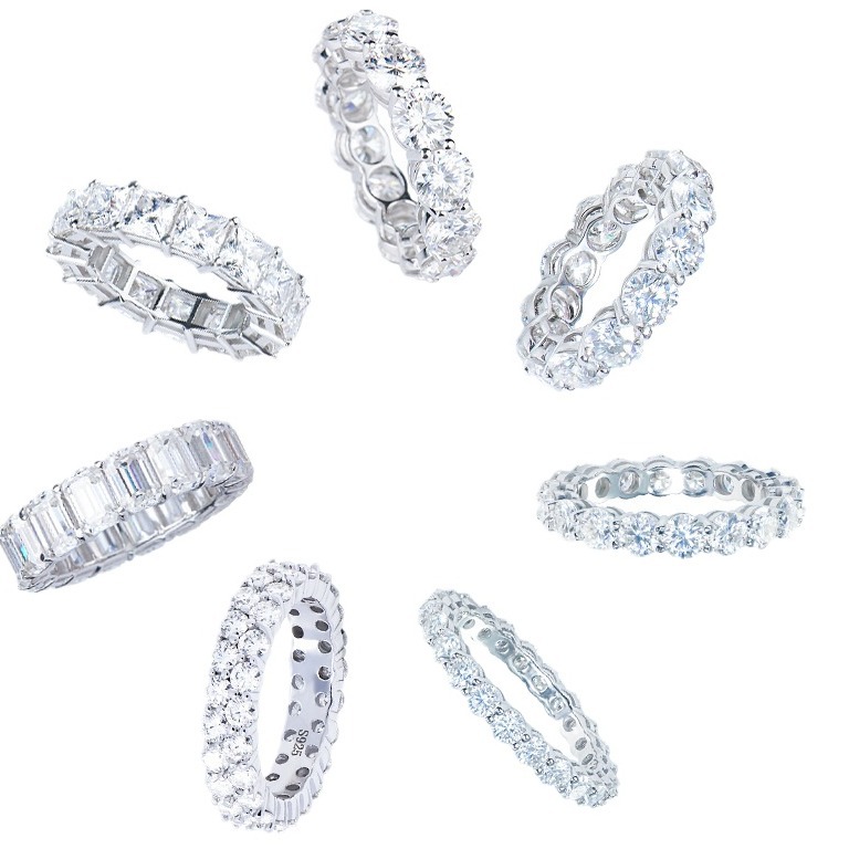 [Free Engraving] Synthetic Colored Gemstone Pendant Earrings Ring Main Stone Cultured Emerald Red Sapphire