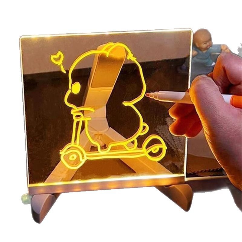 Children's Luminous Drawing Board DIY Erasable Transparent Acrylic Educational Education Exercise Thinking Kidsren's Painting Toys
