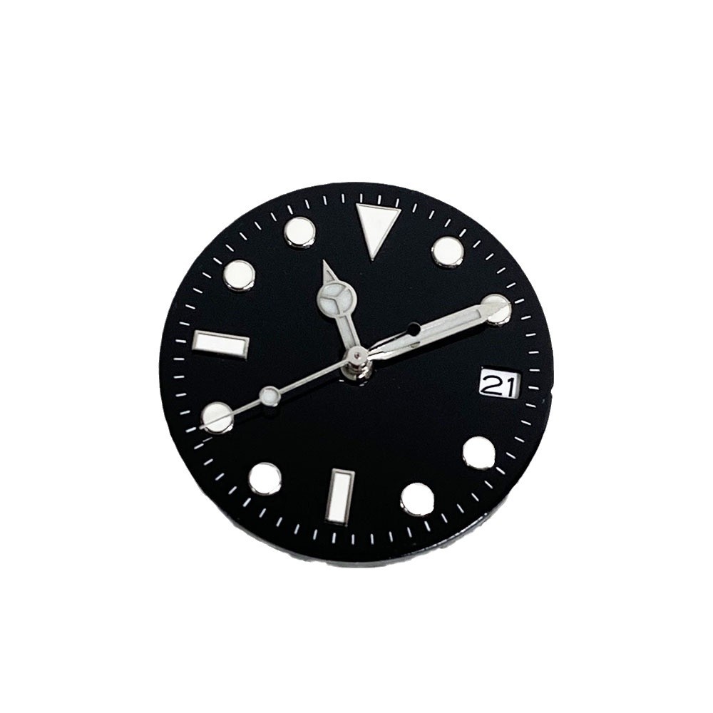 29mm Markless Dial Pattern Blue-Green Luminous Suitable for Nh36/Nh35 Movement Watch Modification Accessories