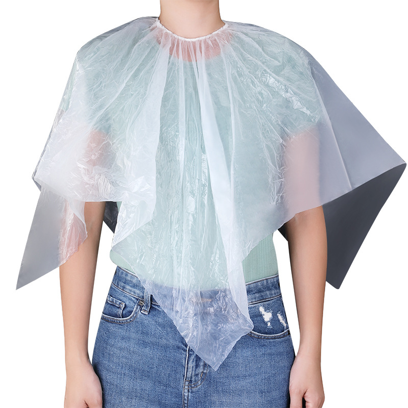 Disposable Permed and Dyed Hair Shawl, Baked Oil Barber Shop Special Plastic Waterproof Thickeneded Hair Salon Hair Cutting Scarf