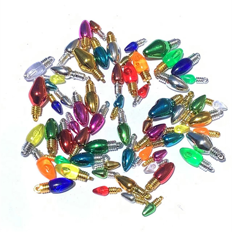 Цветные электропокрытые пластиковые мини-лампочки рождественское праздничное украшение