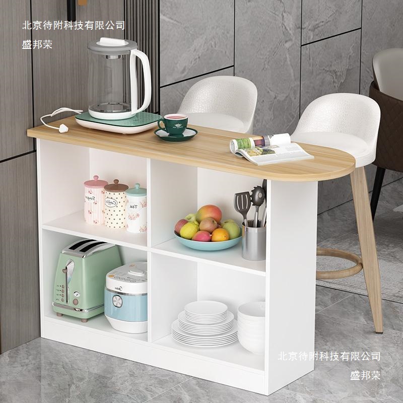 Home Light Luxury Guest Restaurant Wall-Mounted Entrance Partition Cabinet Kitchen Multi-Functional Storage Rack Nordic Small Apartment Bar Table