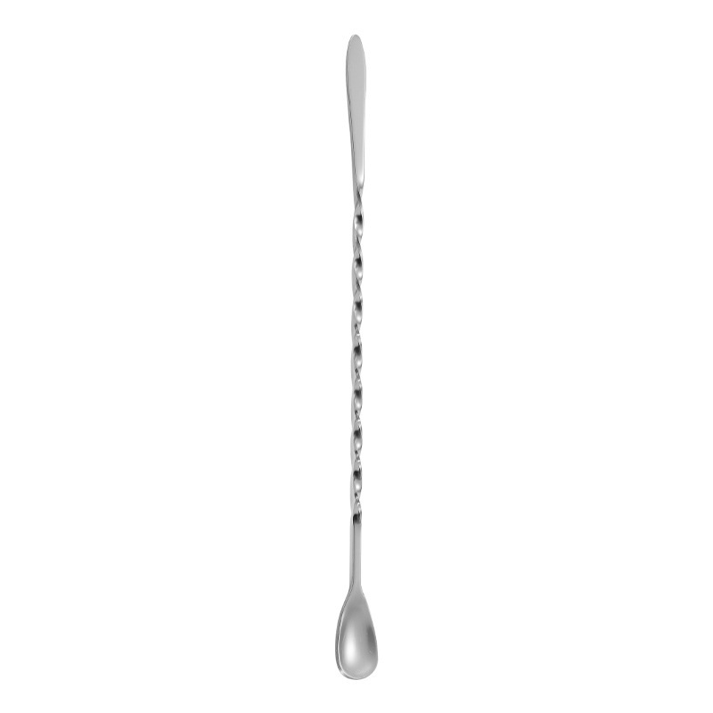 Tianlin 304 Stainless Steel Bar Spoon Coffee Stirring Stick Bar Mixing Spoon Long Handle Twisting Spoon Double-Headed Mixing Spoon