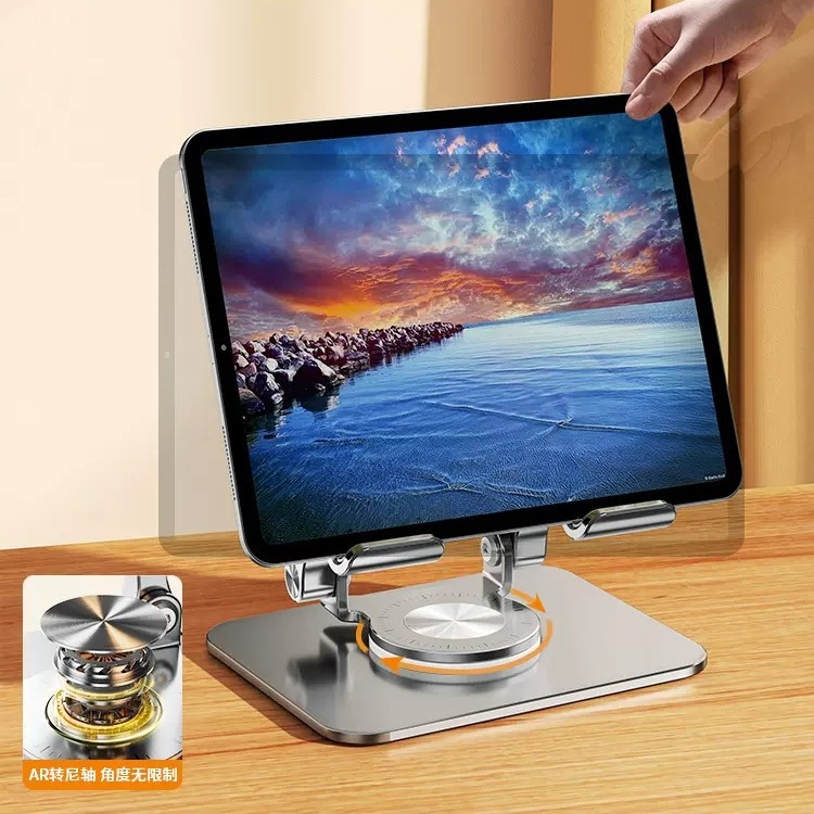 Mobile Phone Tablet Stand Desktop 360-Degree Rotating Aluminum Alloy Stand Foldableing Lift Tablet Special Stand