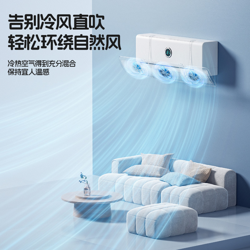 Air Conditioner Wind Deflector, Wall-Mounted Anti-Direct Blow Air Guide Cover, Air Outlet Cold Air Barrier Curtain, Upgraded Version