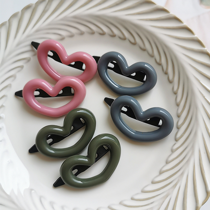 Cute pink lovely hairpin women's simple all-match side bangs broken hairpin small size Internet Celebrity braided hairpin headdress