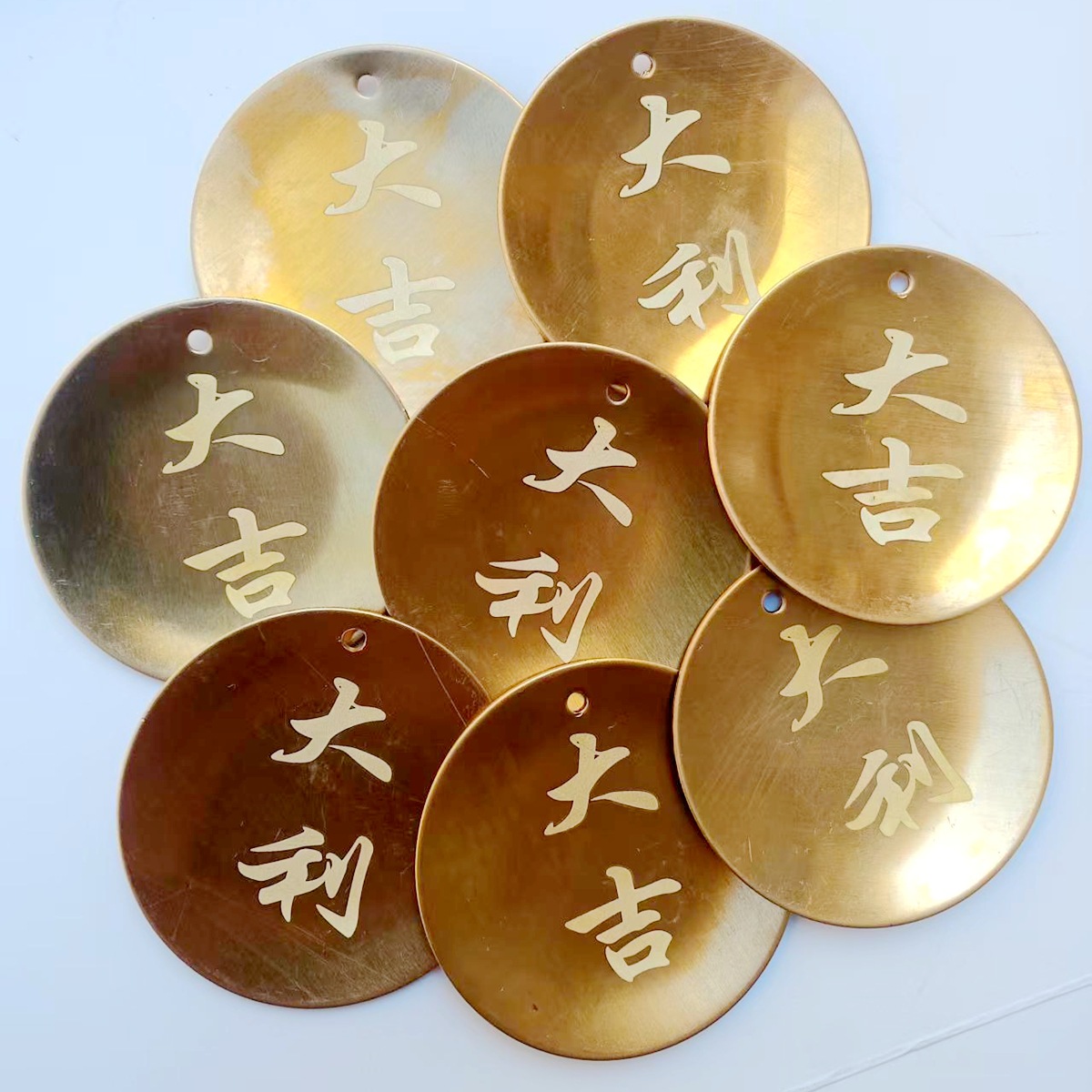 Медная святая чаша, полная медная чаша с гексаграммой, святая гексаграмма, чаша инь-ян, латунный элемент, монета для желаний, медленный талисман даосской культуры