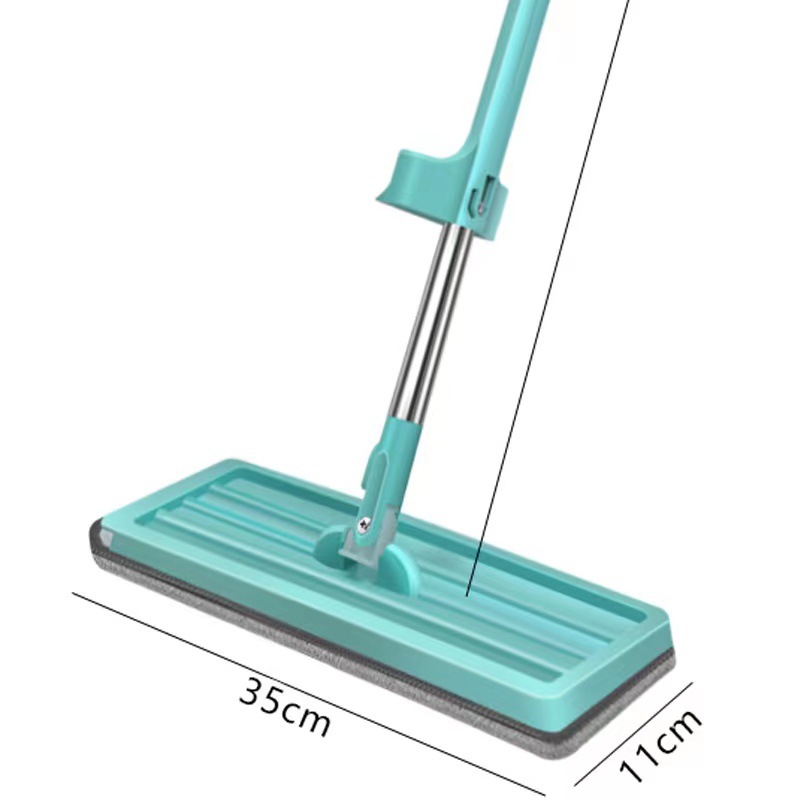 Factory wholesale hand-free flat mop household rotating lazy absorbent mop wet and dry dual-use flat mop