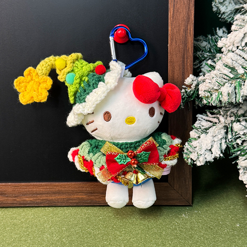 Christmas Baby Clothes 10/20cm Doll Accessories Christmas Clothes Kt Cat Doll Labubu Hand-Knitted Baby Clothes