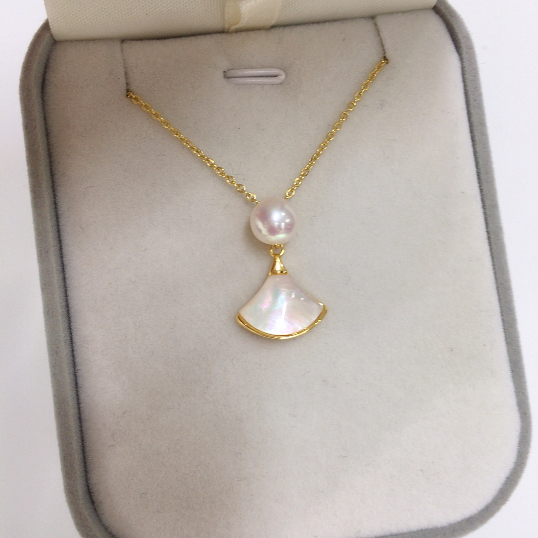 5A grade natural freshwater pearl pendant earrings ring dance skirt suit seashells skirt pearl suit wholesale