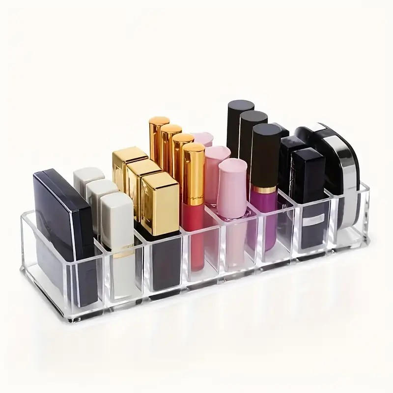 8-compartment nail polish storage box nail polish gel storage rack multi-layer cosmetic tool display shelf desktop transparent