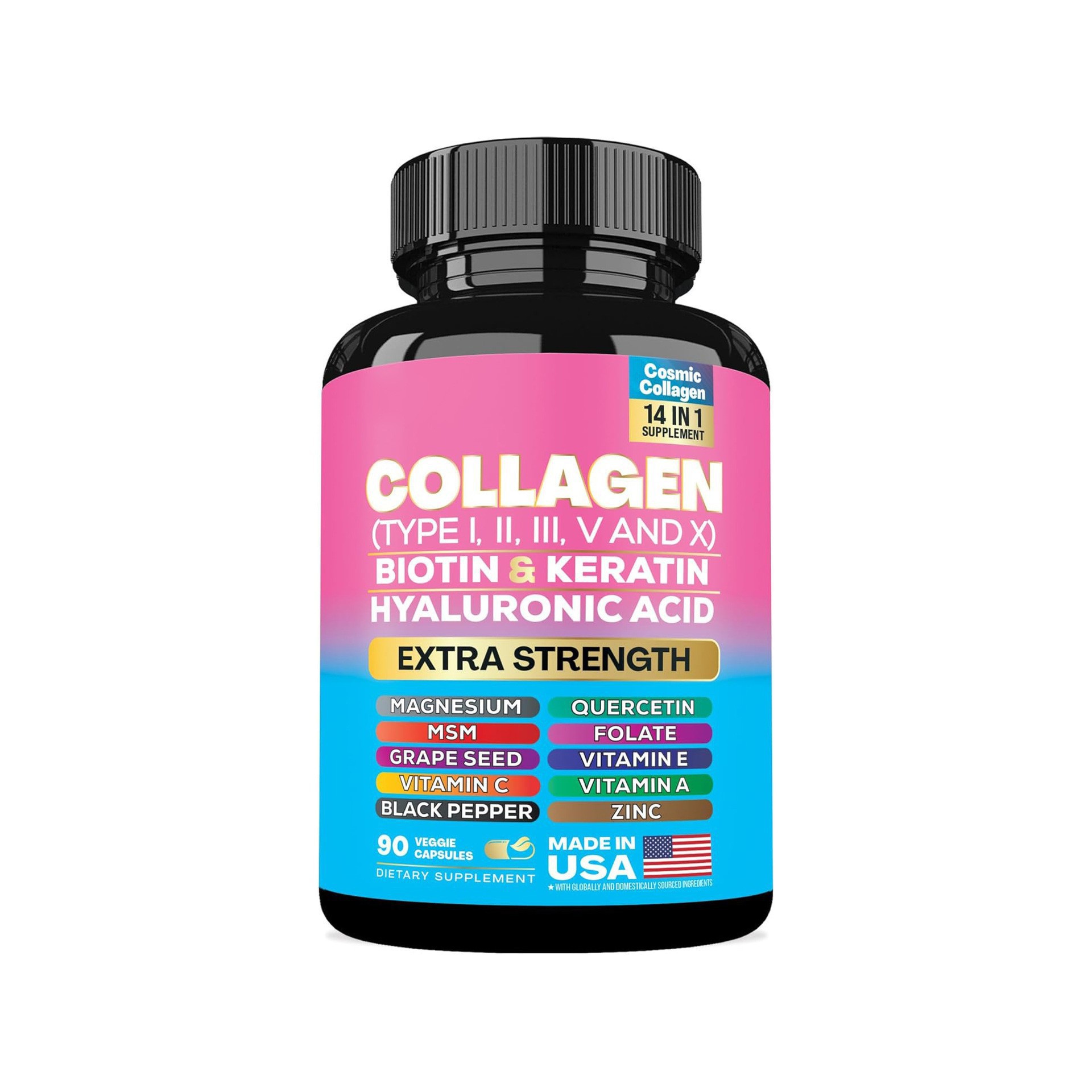Amazon Foreign Trade Cross-border Collagen BIOTIN & KERATIN Vitamin Collagen Capsules