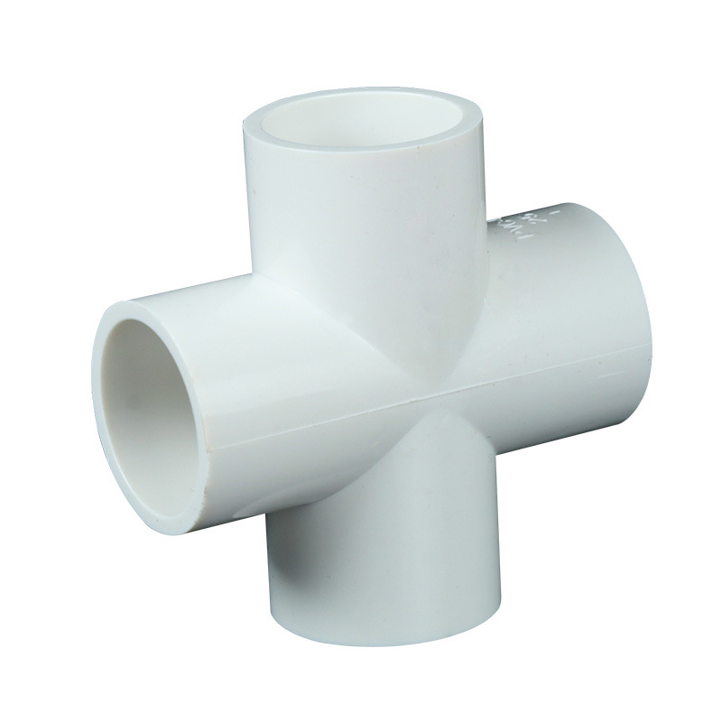 pvc four-way water supply plane joint equal diameter four-way viscose fish tank fittings upper water pipe sewer fittings