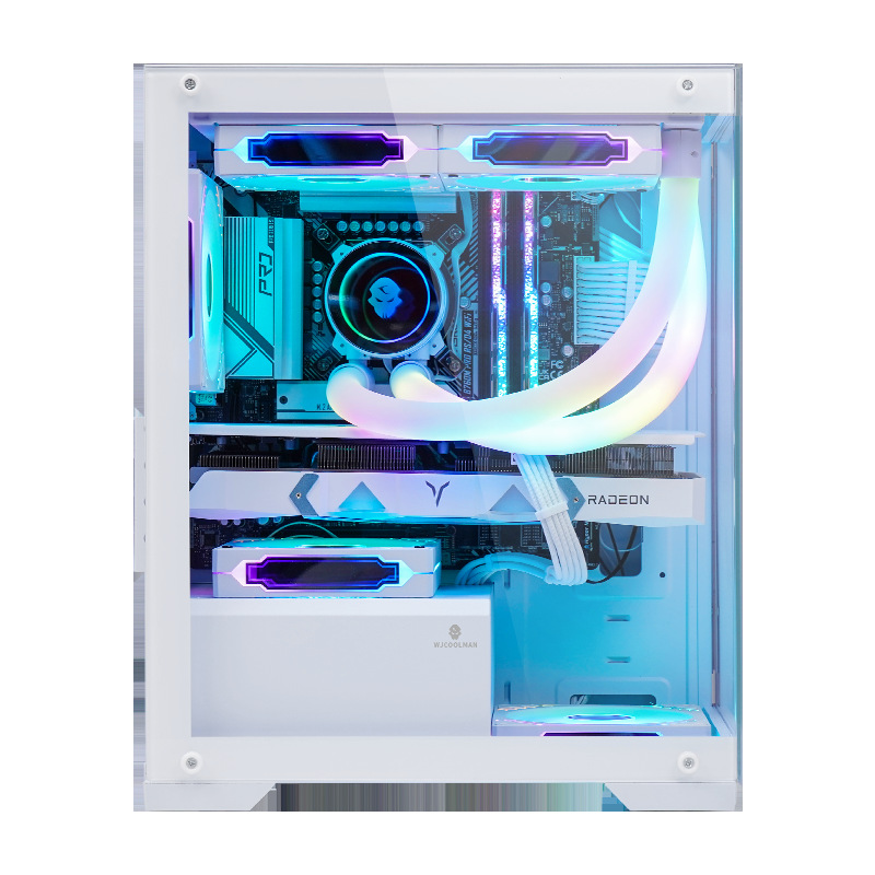 Play Jia prism mini desktop glass side transparent Game e-sports MATX computer case