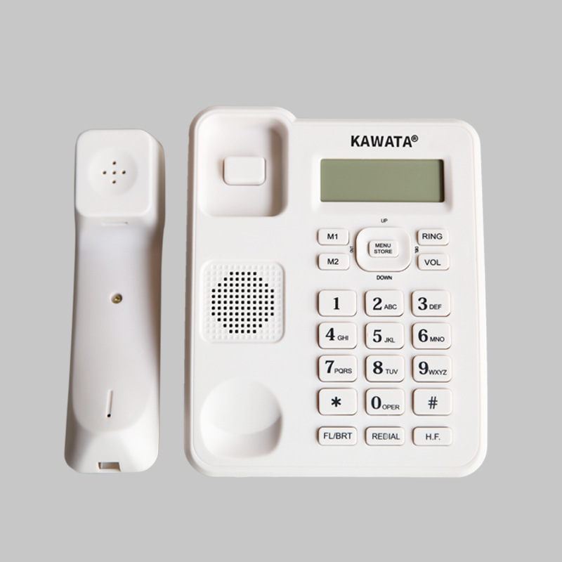 Cross-border English telephone white battery-free card caller ID fixed landline business Telephone