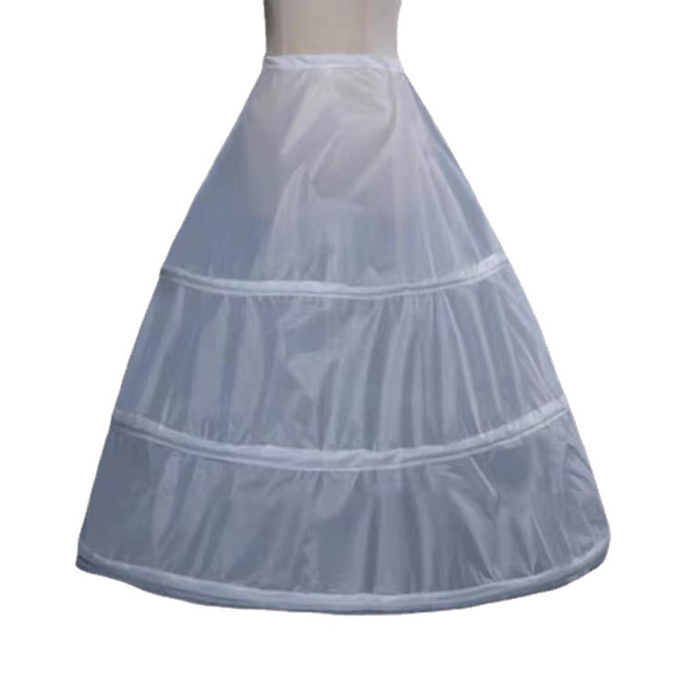 Factory wholesale bridal wedding dress skirt three circles gauze-free strapping wedding dress skirt adjustable wedding accessories wholesale