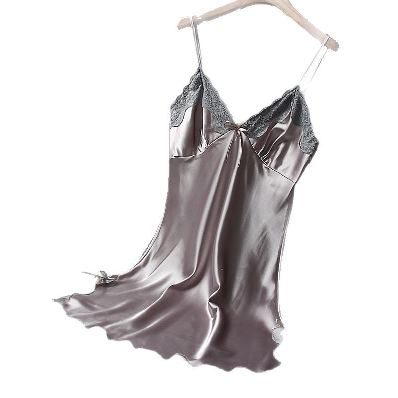 Wholesale Sexy Lingerie Available in Multiple Colors, Sexy Deep V Nightgown for Women, Hot Lace Camisole Nightwear Loungewear Set