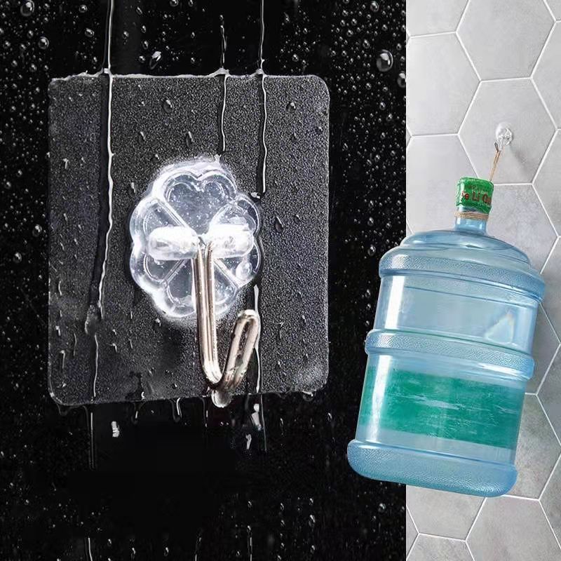 Transparent, Traceless, Punch-Free Hook, Sticky Hook, Strong Wall Door Behind Kitchen Bathroom Sticker, Clothes Hook, Kitchen Sticky Hook