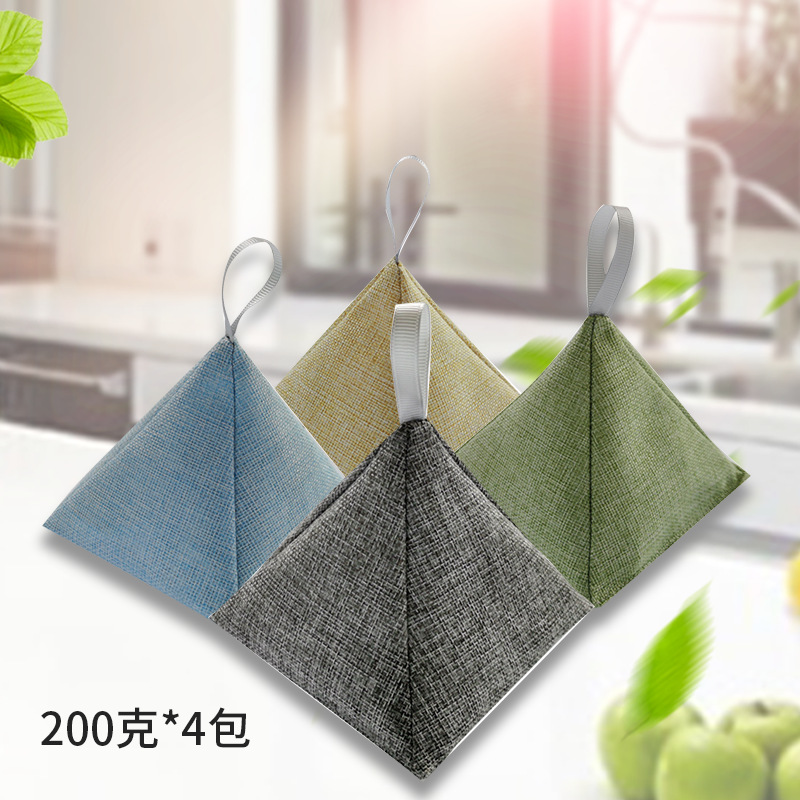 Amazon Linen Bamboo Charcoal Bag New Car Formaldehyde Removal Activated Carbon Bag 200g Car Carbon Bag Wholesale Car