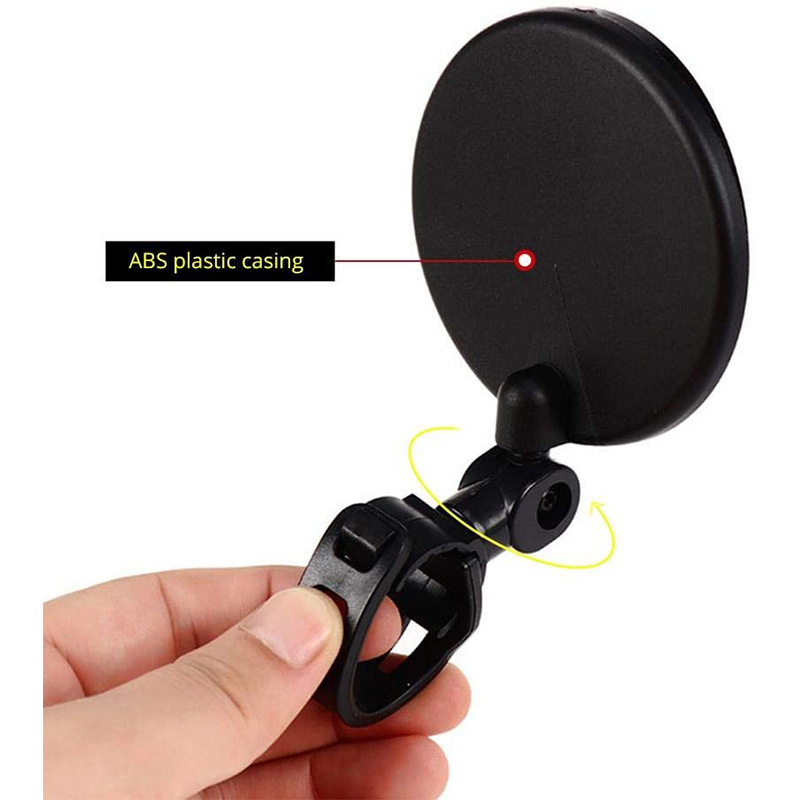 Wholesale bicycle rear round mirror clear mountain bike riding strap convex reflector [source manufacturer]]