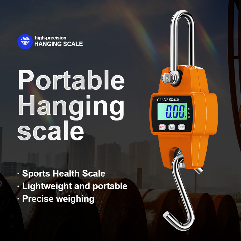 Electronic Crane Scale 300kg Manufacturer Wholesale Digital Hook Scale Crane Scale Portable Mini Portable Scale 500kg Crane Scale