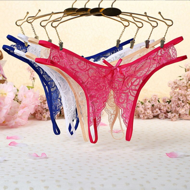 Sexy underwear thong wholesale sexy open lace thong multicolor European and American