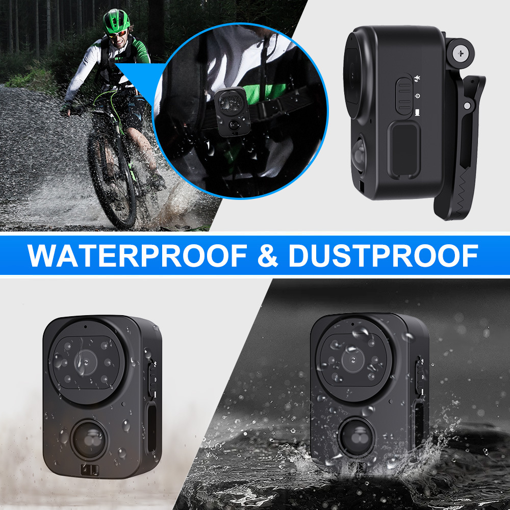 PD01 Waterproof Camera Back Clip Card Pocket Camera Outdoor Sports Photography HD 9H Live Recorder