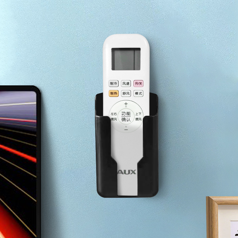 Hole-Free Living Room Tv Air Conditioner Remote Control Storage Box Wall-Mounted Tv Remote Control Wall-Mounted Storage Rack