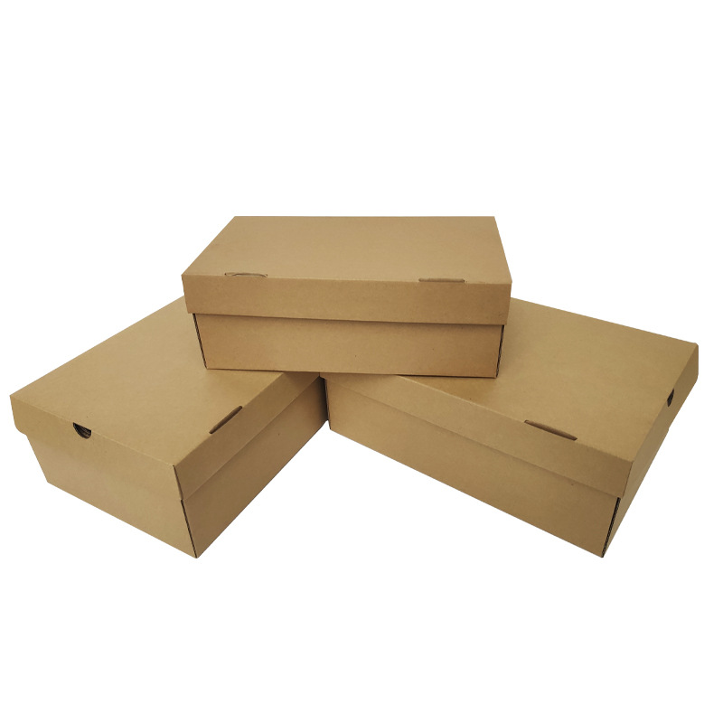 Special hard kraft paper flip shoe box carton sneaker storage packaging box carton in stock wholesale printable LOGO