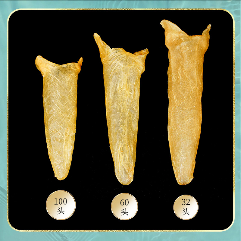 Authentic Yellow Fish Maw, Dried Fish Maw, Yellow Flower Tube, Seafood, Dried Fish Maw, Fish Maw, Low Fishy Smell for Pregnant Women, Wholesale 100g