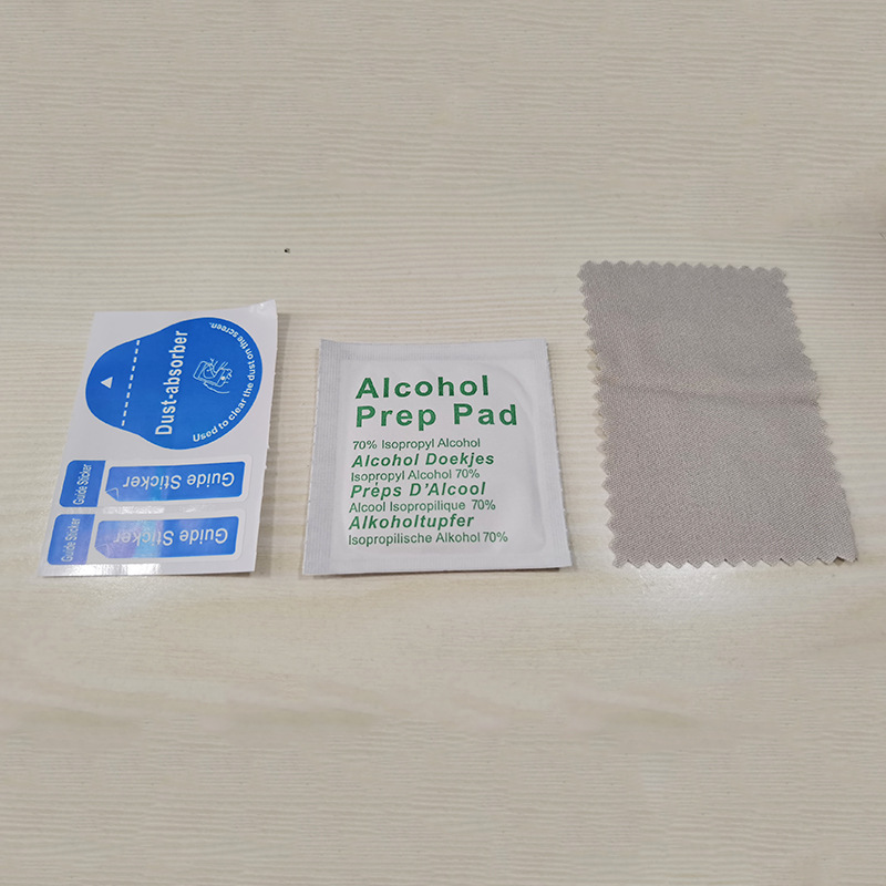 Mobile phone film auxiliary kit alcohol bag dust removal sticker tempered film cleaning tool suit source factory wholesale