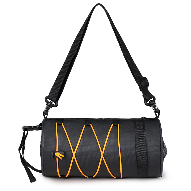 Цилиндрическая передняя сумка для велосипеда, водонепроницаемая, для горного и дорожного велосипеда