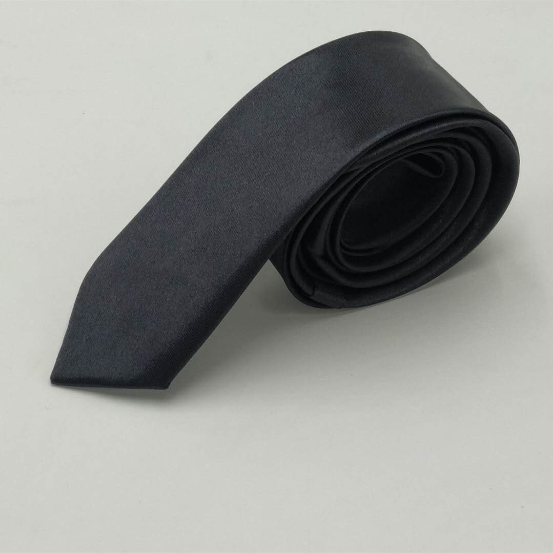 Черный 5см корейский узкий галстук свадебный модный студент повседневный маленький галстук