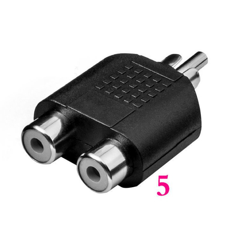 Audio cable adapter 3.5mm male turn Lotus female RCA one minute two conversion cable audio amplifier splitter
