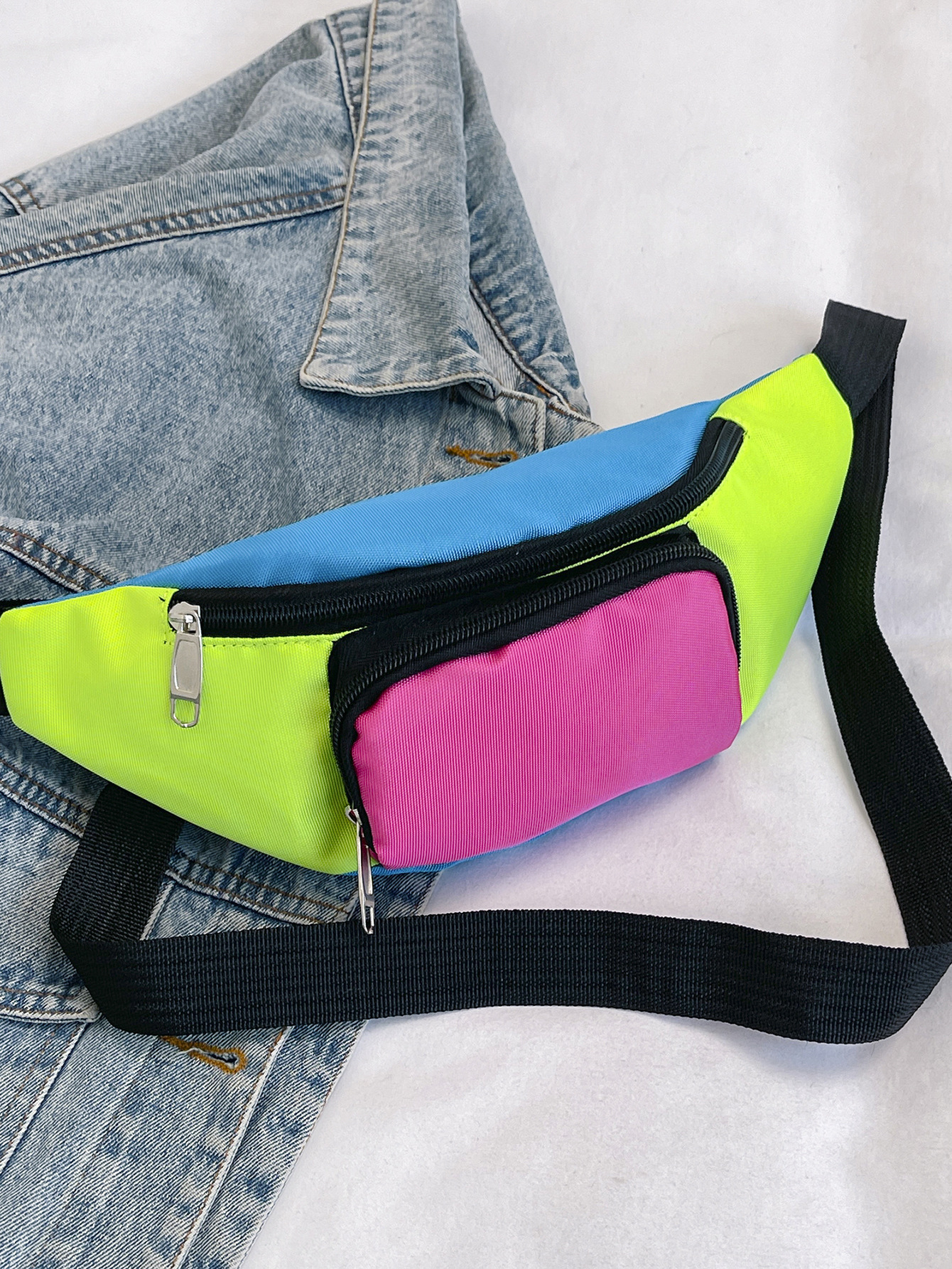 Waist Bag Oxford Cloth Men's Chest Bag Storage Waist Bag Outdoor Crossbody Bag Sports Bag Multi-Function Bag Printed Logo