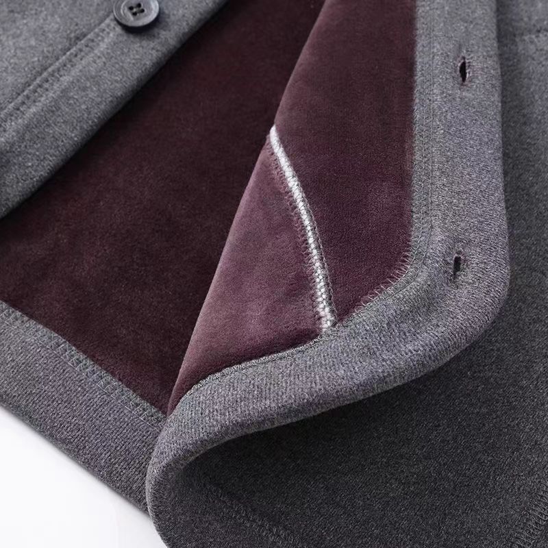 Middle-Aged and Elderly Men's Clothing Manufacturers Provide Warm Vests, Autumn and Winter Base Layers, New Velvet and Thickeneded Winter Men's Clothing